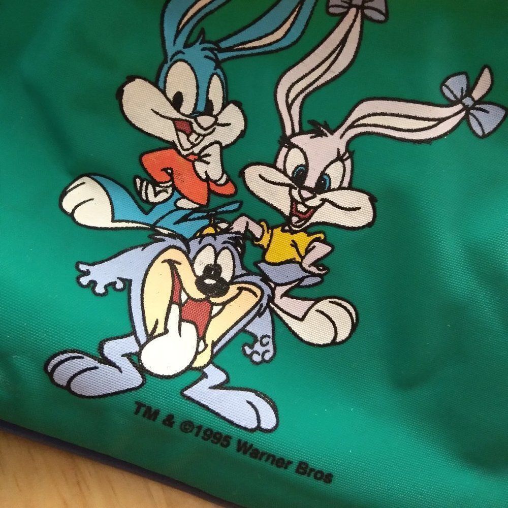 Vintage Tiny Toons Color Block Fanny Pack Waist Pouch Belt Bag